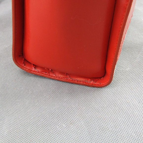 M. London Genuine Leather Red Rectangular Bag - Picture 7 of 8